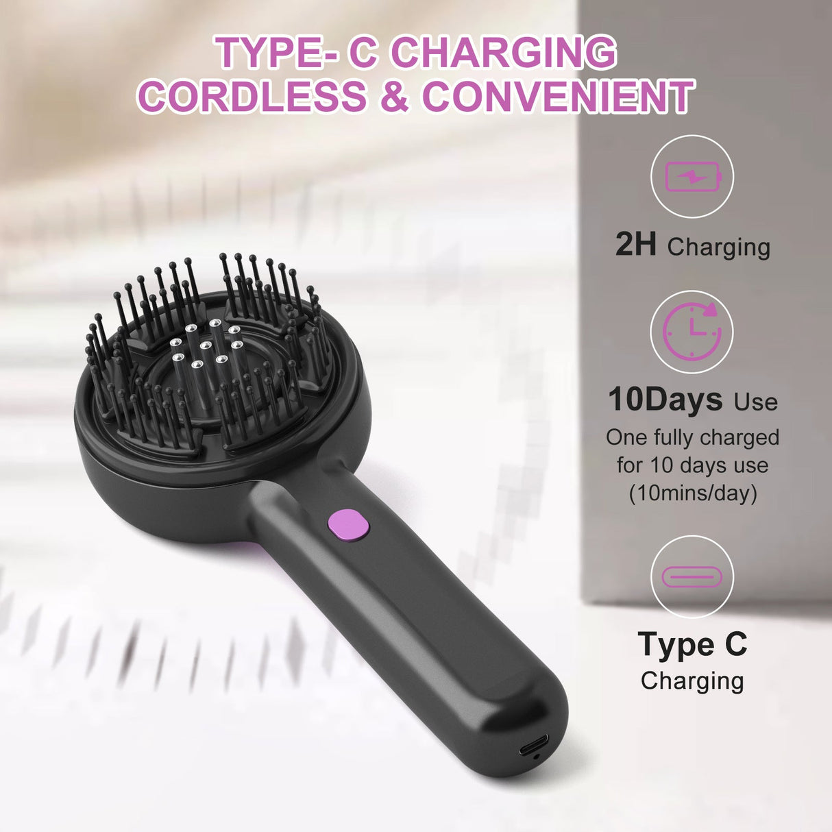SILK ROLLA Electric Scalp Massager & Essential Oil Applicator Brush