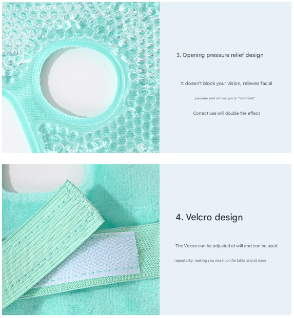 Reusable Cooling Gel Bead Face Mask and Eye Mask Set