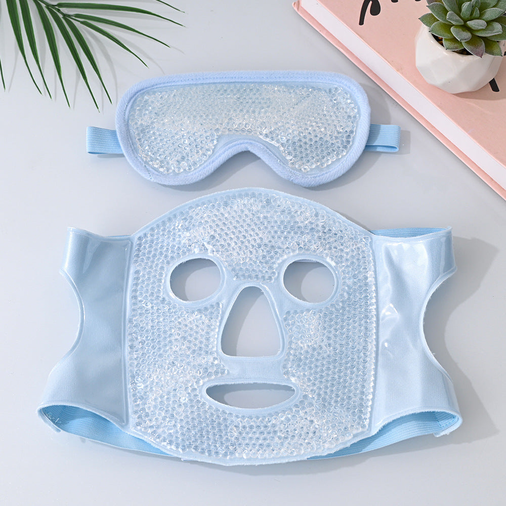 Reusable Cooling Gel Bead Face Mask and Eye Mask Set