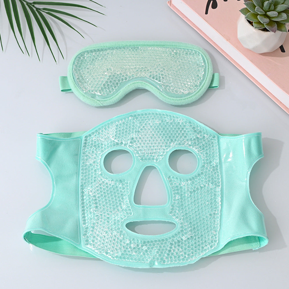 Reusable Cooling Gel Bead Face Mask and Eye Mask Set