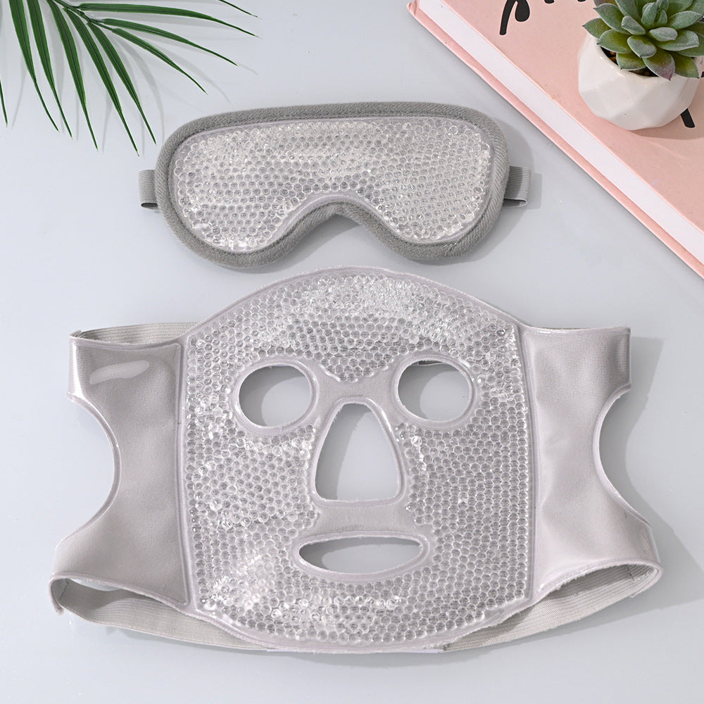 Reusable Cooling Gel Bead Face Mask and Eye Mask Set
