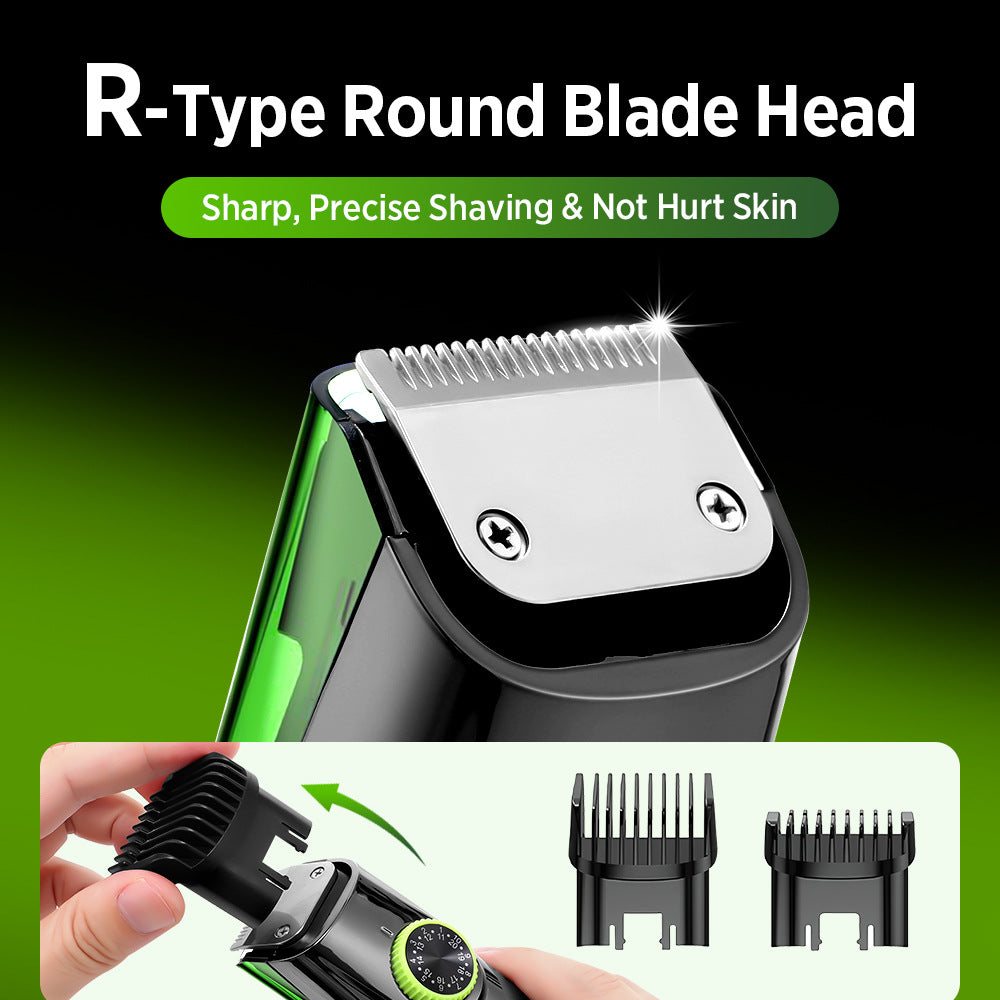 Rechargeable Beard & Hair Trimmer with Vacuum Suction