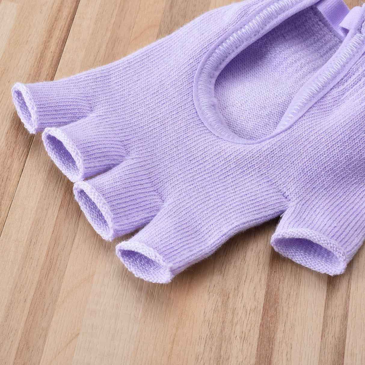 2-Pack Women's Non-Slip Yoga Gloves - Open Back Half Finger Cotton Stretchy Grip Gloves
