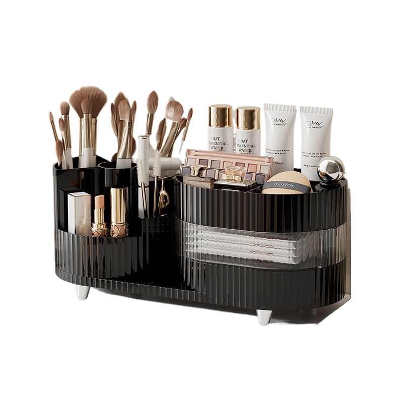 Rotating Cosmetics Storage Box - Three-Layer Rotating Makeup Organiser