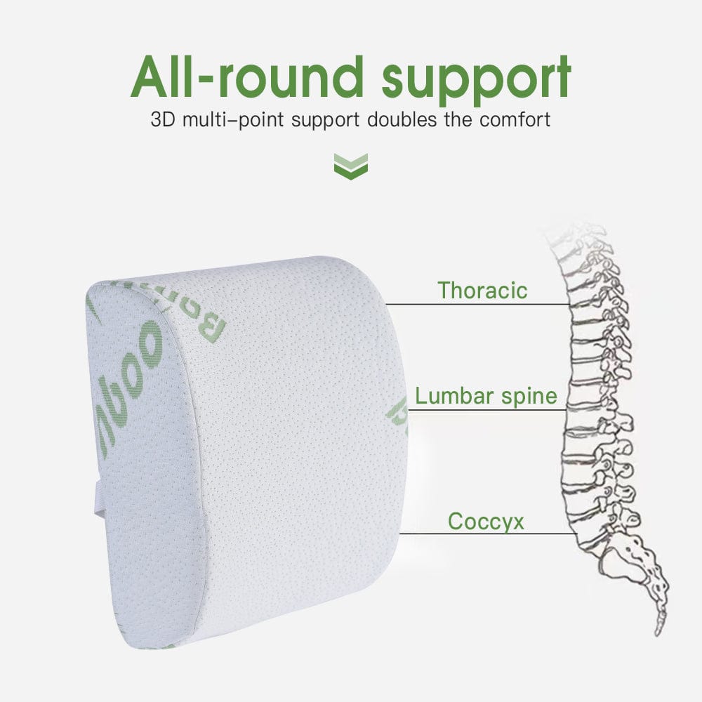 Bamboo Memory Foam Back Support Cushion
