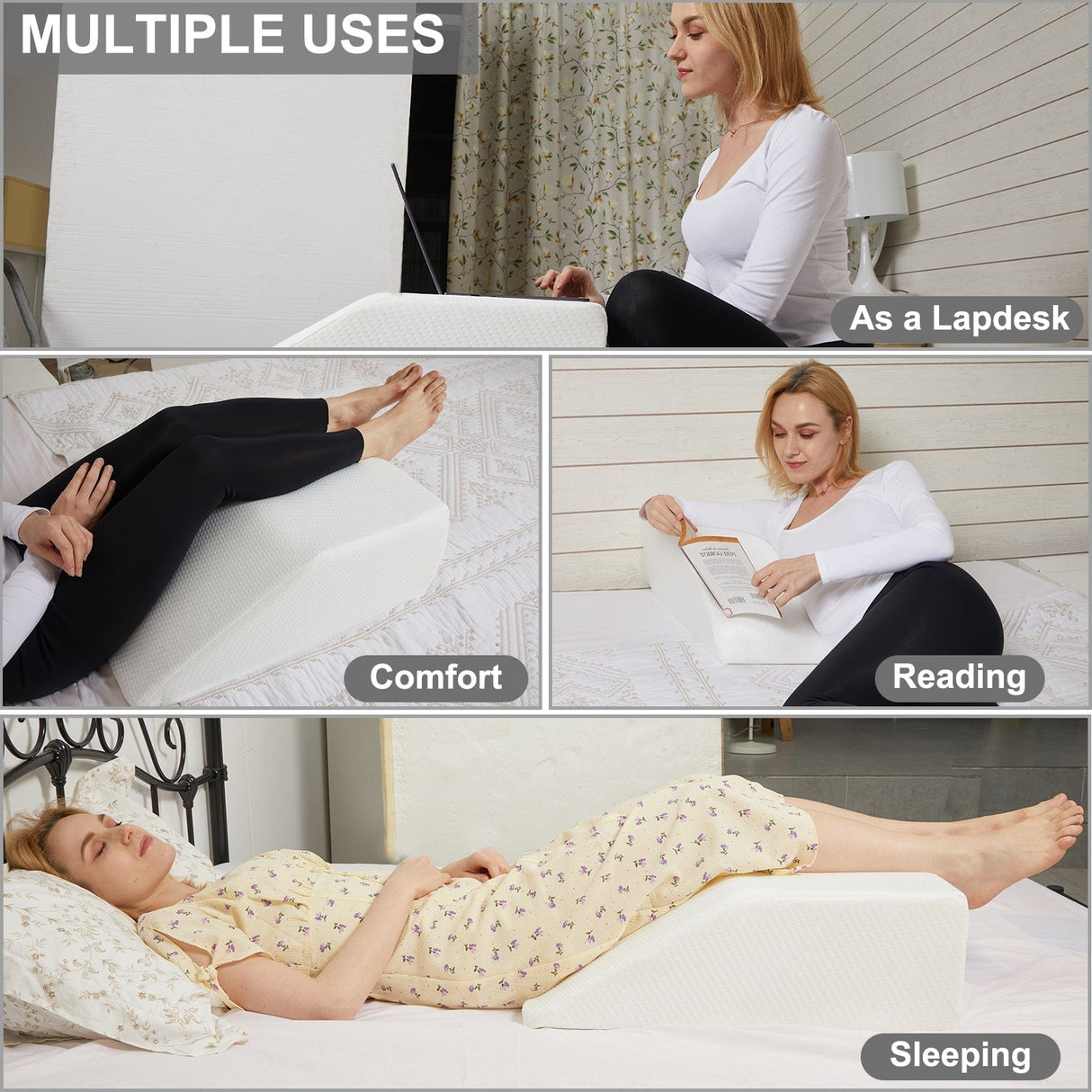 Memory Foam Leg Elevation Wedge Pillow