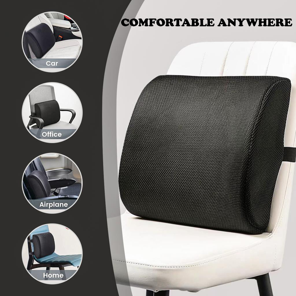 Ergonomic Memory Foam Back Support & Seat Cushion Set