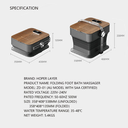 Collapsible Heated Foot Bath Massager