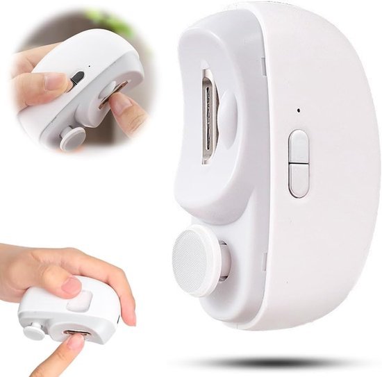 Electric Nail Clipper with LED Polishing Function