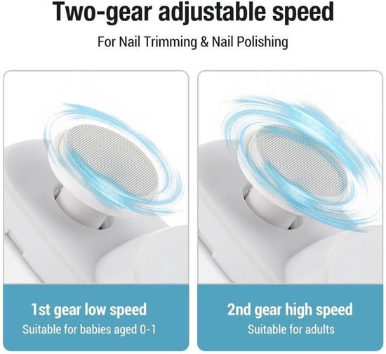 Electric Nail Clipper with LED Polishing Function