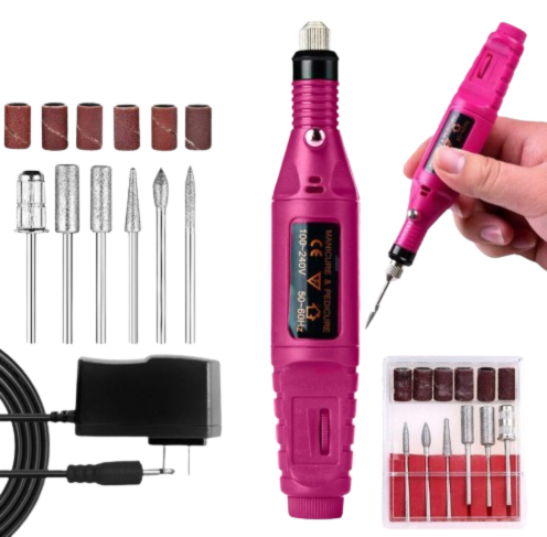Portable Electric Nail Drill Kit - USB Manicure Pedicure Polishing & Shaping Tool Set