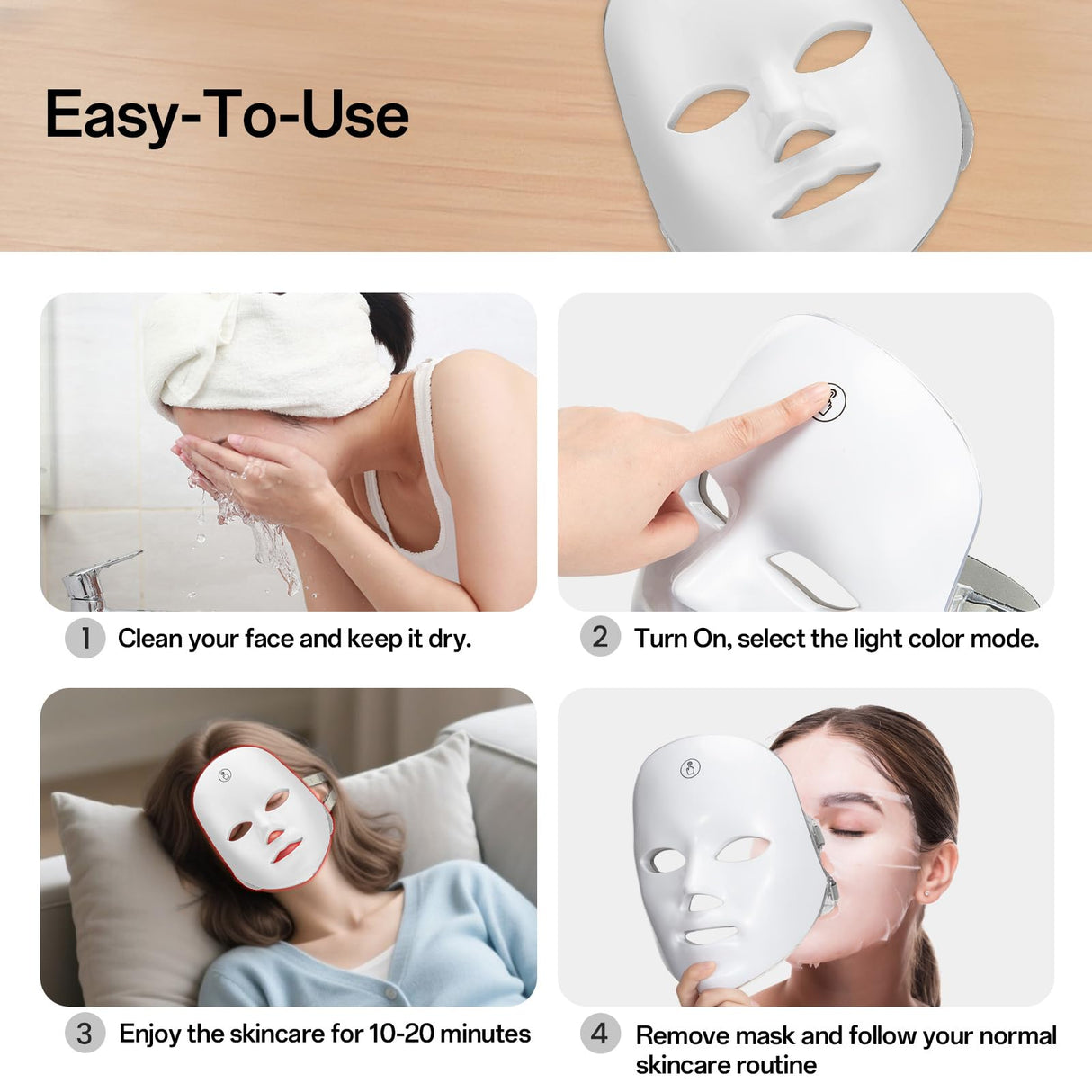 LED Light Therapy Face Mask