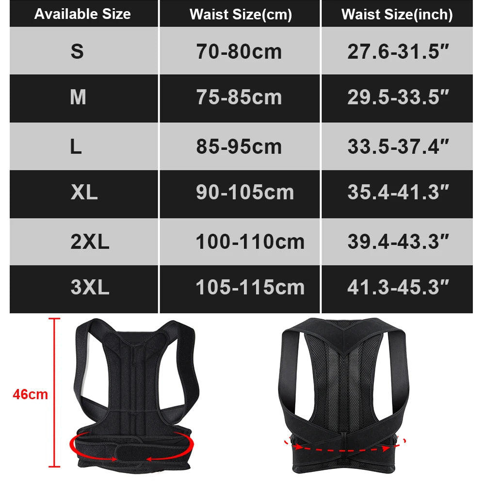 Posture Corrector Back Brace with Lumbar Support