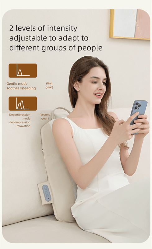 Rechargeable Shiatsu Heated Back Massager Pad