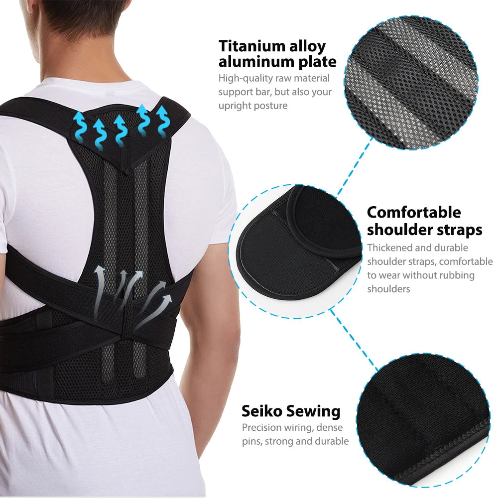 Posture Corrector Back Brace with Lumbar Support