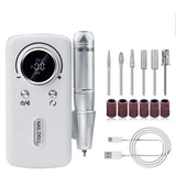 Professional Electric Nail Drill, 45000RPM Rechargeable Nail Grinder Polisher