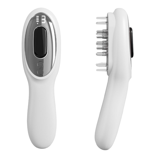 SILK ROLLA Rechargeable Electric Scalp Massager Brush with Red & Blue Light Therapy