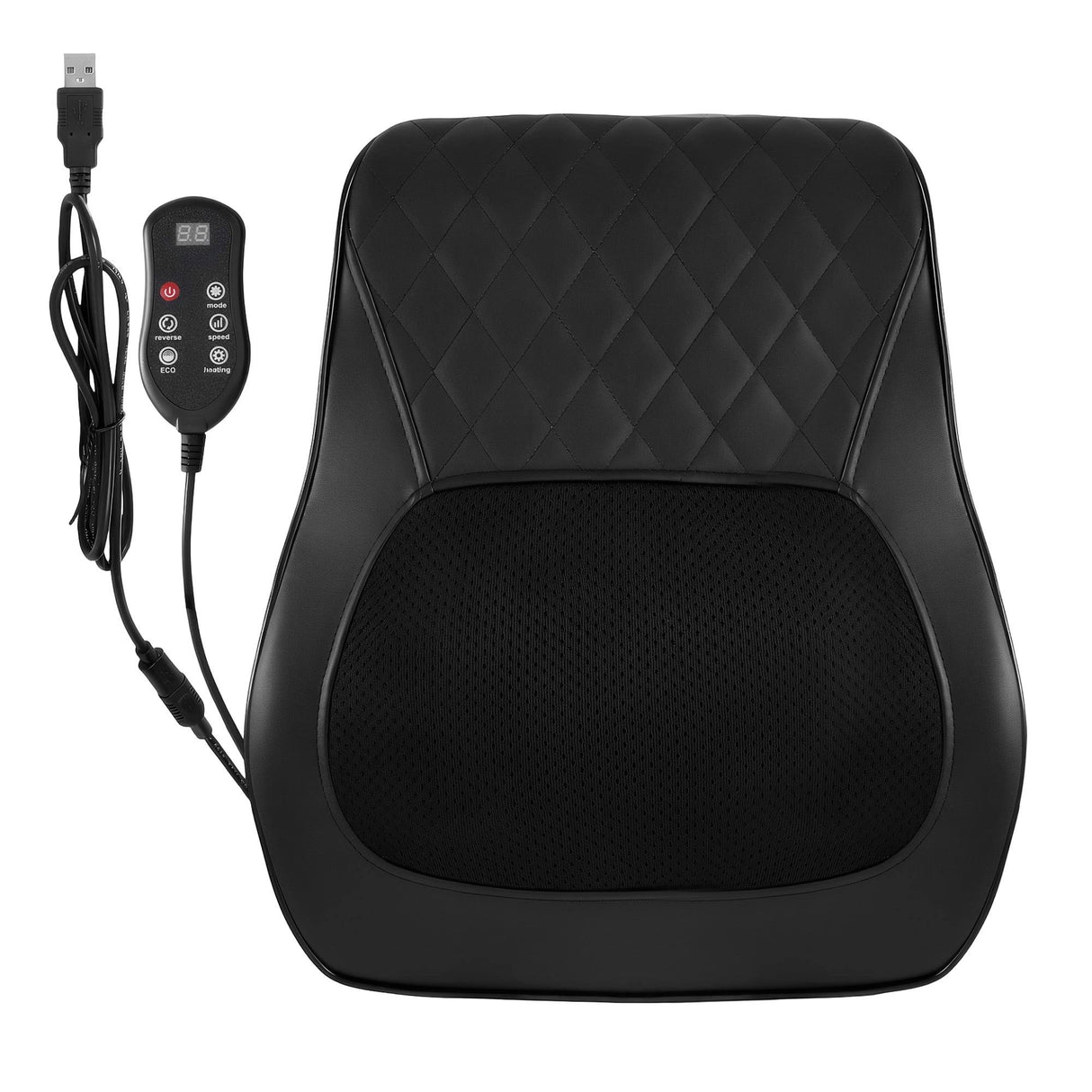 Heated Back Massager with Lumbar Support Cushion