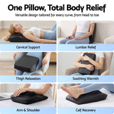 Heated Back Massager with Lumbar Support Cushion