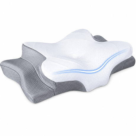 Contour Memory Foam Pillow for Neck & Shoulder Support - Silk Rolla