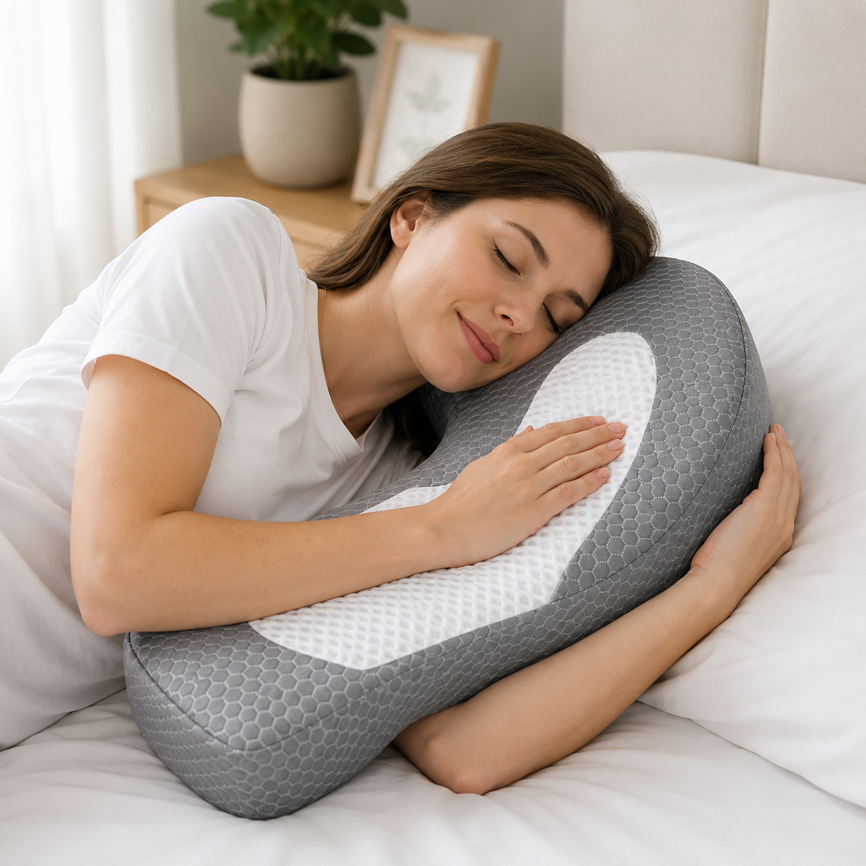Ergonomic Memory Foam Arm Pillow for Side Sleepers