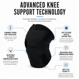 Knee Brace with Side Stabilisers and Compression Support