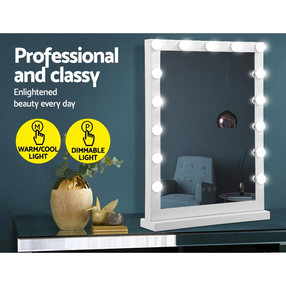 Embellir Hollywood Makeup Mirror with Light Frame Vanity Dimmable Wall 15 LED