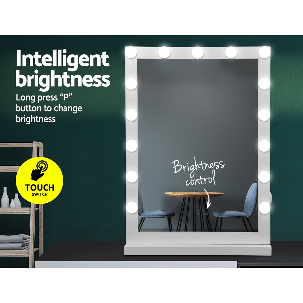 Embellir Hollywood Makeup Mirror with Light Frame Vanity Dimmable Wall 15 LED