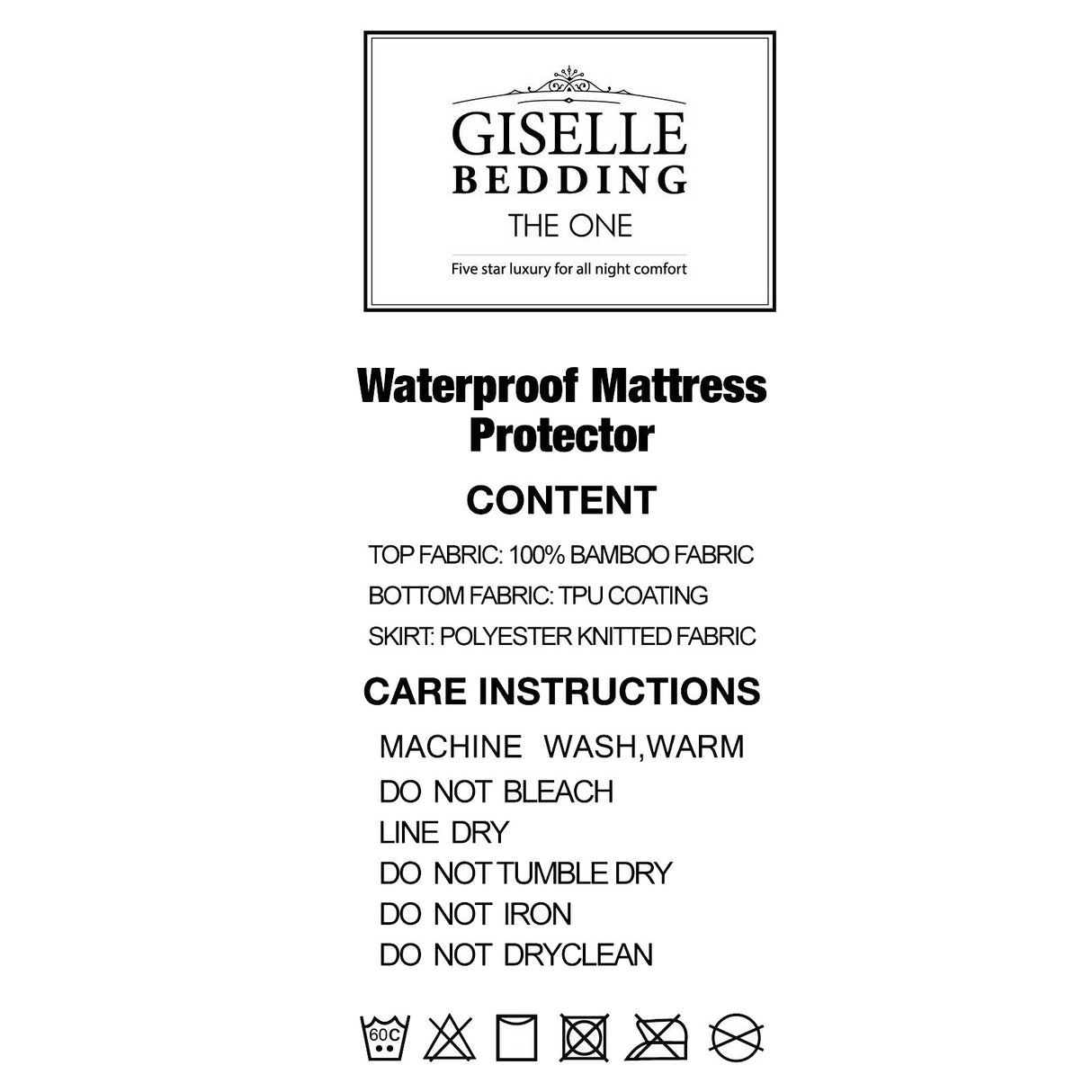 Waterproof Bamboo Mattress Protector - Silk Rolla
