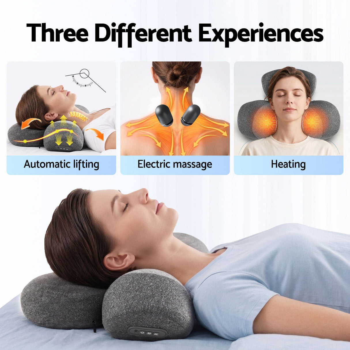 Rechargeable Heated Cervical Neck & Shoulder Massager Pillow