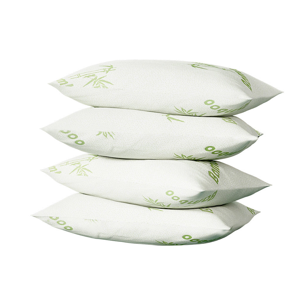 Bamboo Hotel Bed Pillows 4 Pack