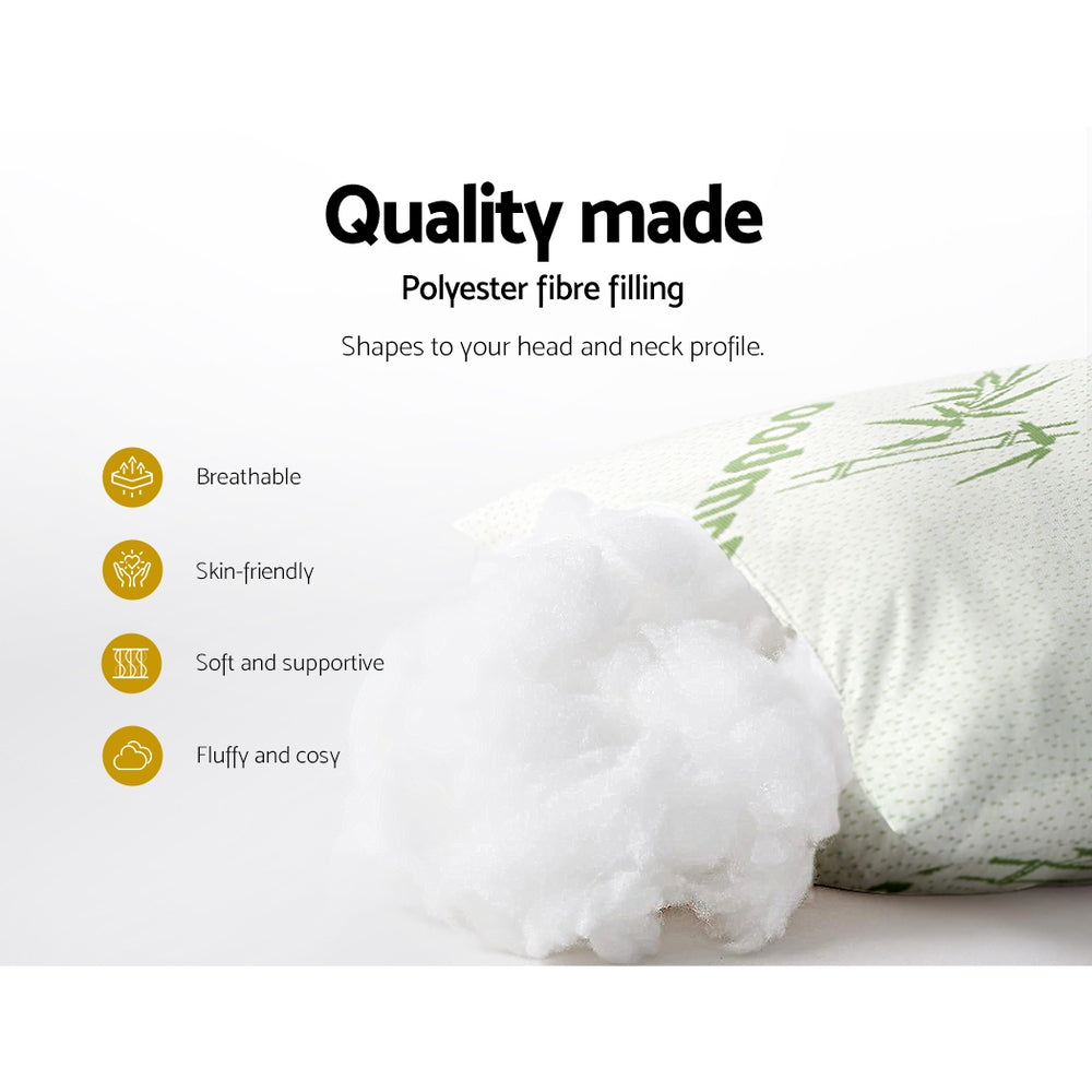 Bamboo Hotel Bed Pillows 4 Pack