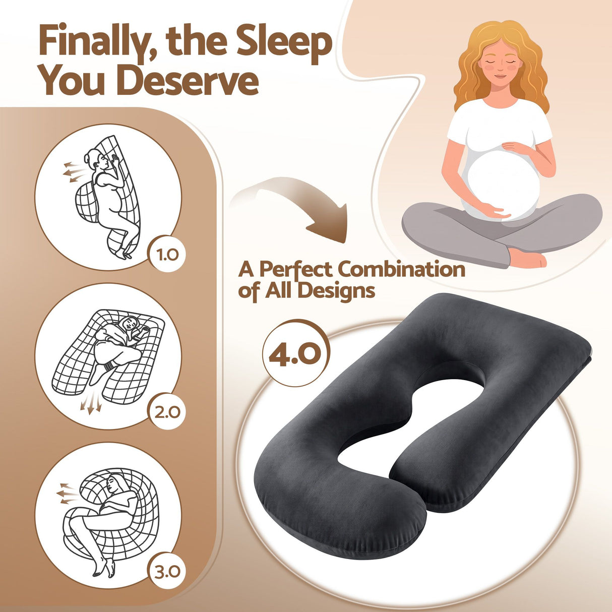 Full Body Pregnancy Support Pillow