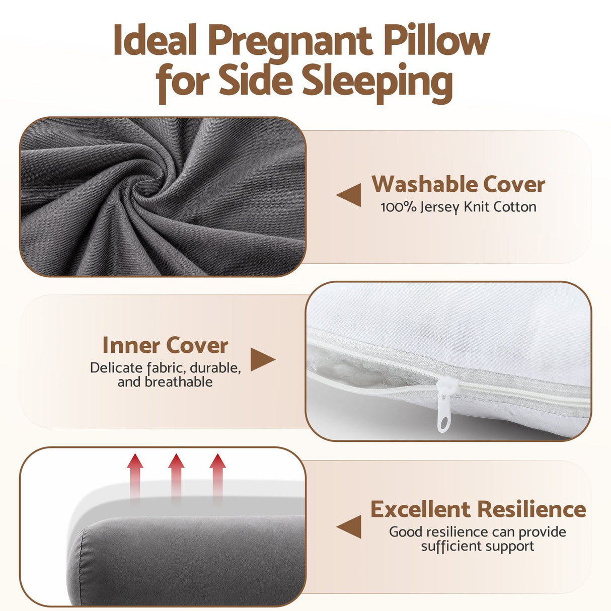 Pregnancy Body Pillow for Side Sleepers