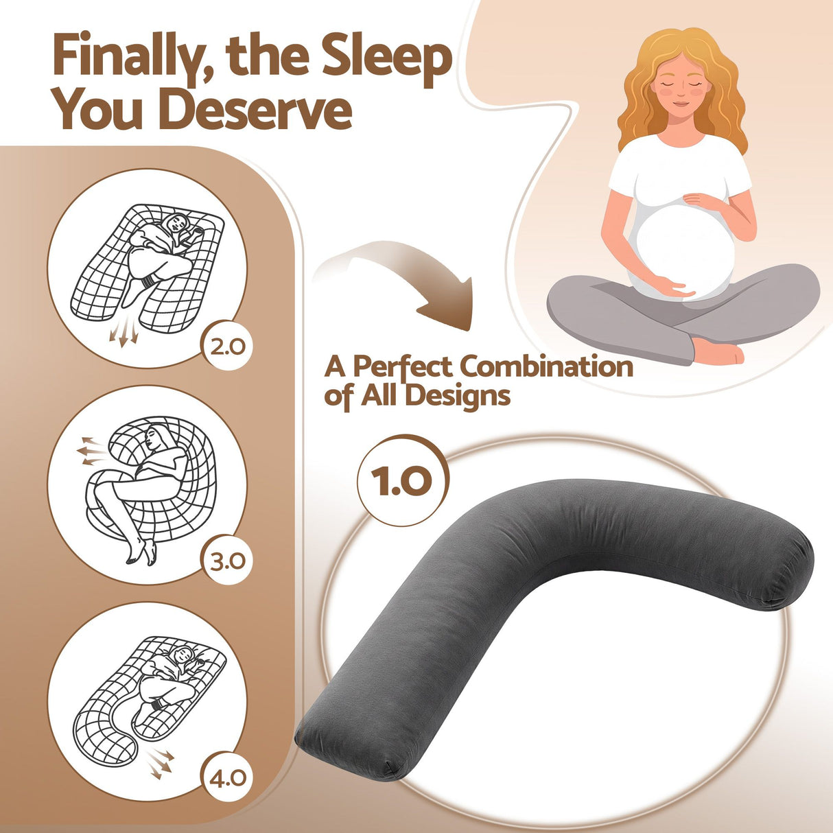 Pregnancy Body Pillow for Side Sleepers