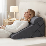 Adjustable Memory Foam Wedge Pillow for Back, Neck & Leg Support