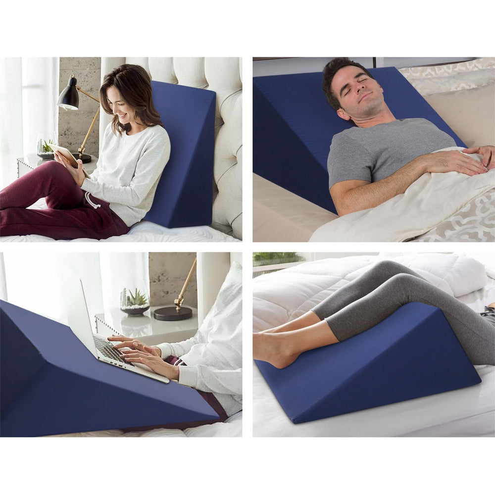 Memory Foam Bed Wedge Pillow for Neck and Back Support