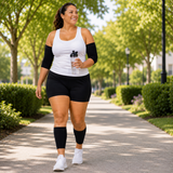 Plus Size Arm & Calf Compression Sleeves Set