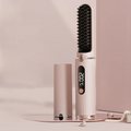 SILK ROLLA Professional Cordless Hair Straightener Brush With LCD Display - Silk Rolla