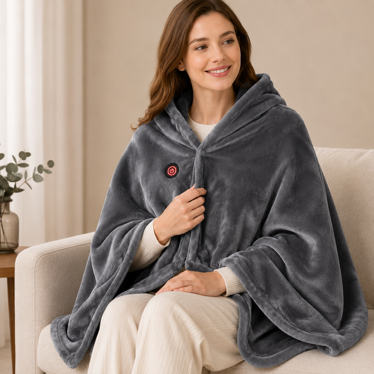 Rechargeable Heated Blanket Shawl