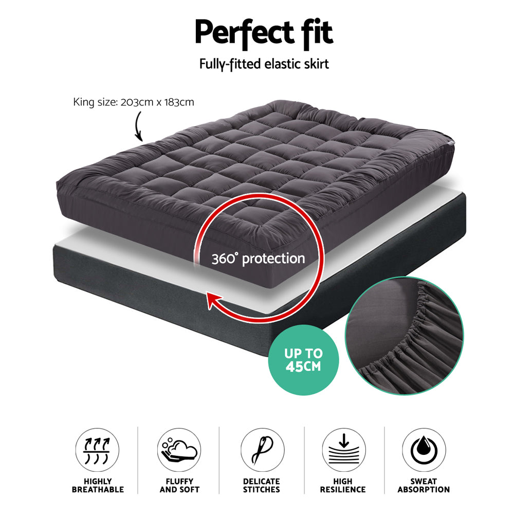 Bamboo Charcoal Pillowtop Topper