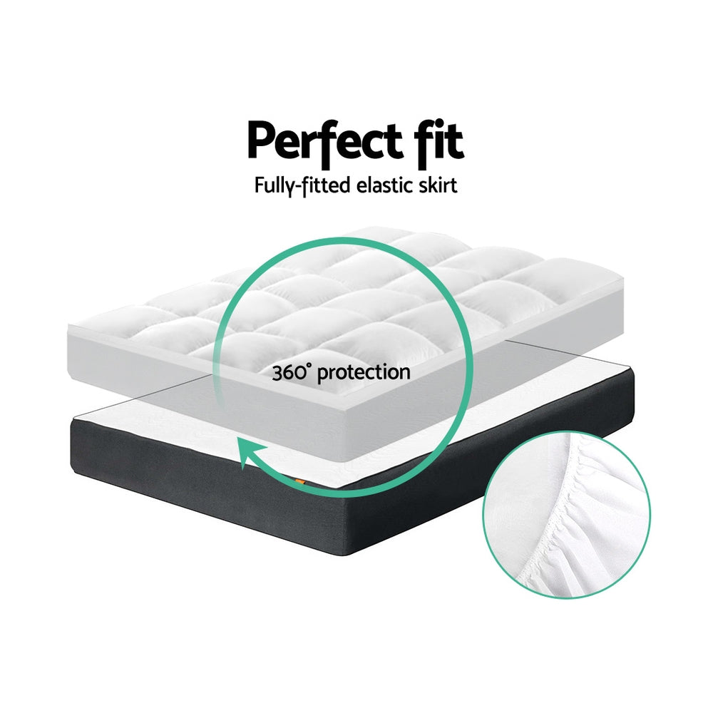 Pillowtop Mattress Topper for Plush Comfort & Support