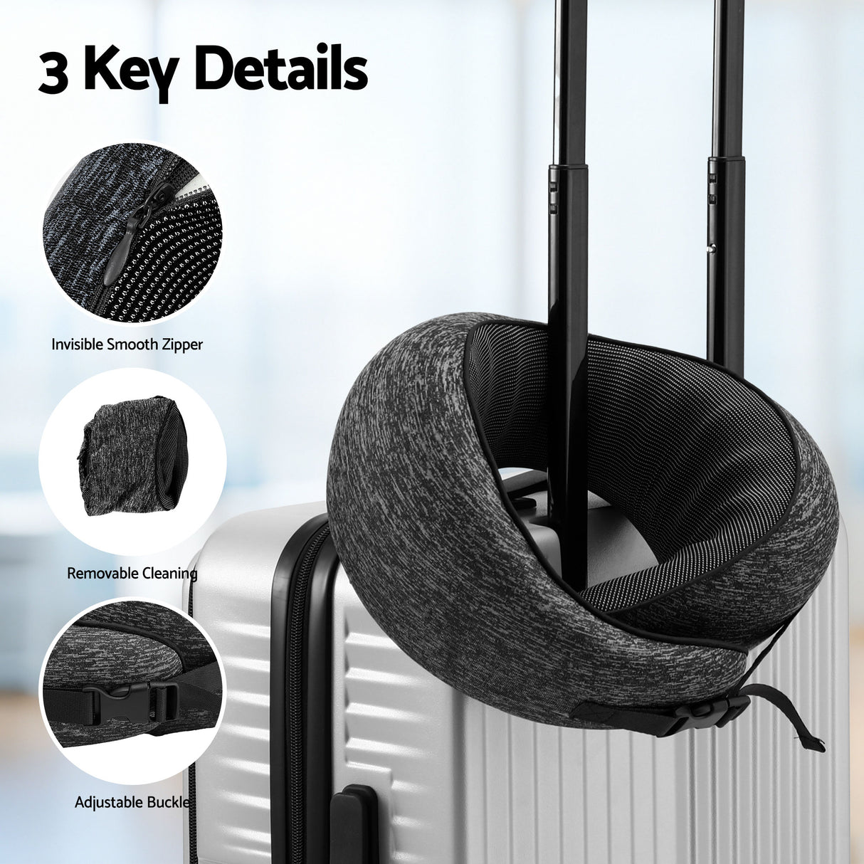 Ergonomic Memory Foam Neck Pillow