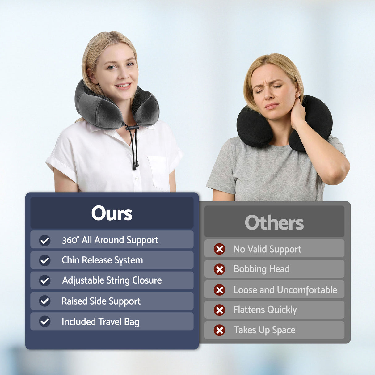 Memory Foam Travel Neck Pillow