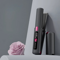 SILK ROLLA Portable Hair Straightener – Cordless 2-In-1 Travel Hair Styler with LCD Display - Silk Rolla