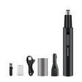 Electric Nose Hair Trimmer with Sideburn Cutter - Portable USB Rechargeable Grooming Kit - Silk Rolla