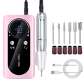 Professional Rechargeable Nail Drill, 45000RPM Portable Electric Nail File for Manicure & Pedicure - Silk Rolla