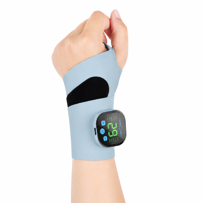 Rechargeable Heated Wrist Brace Massager with LED Display