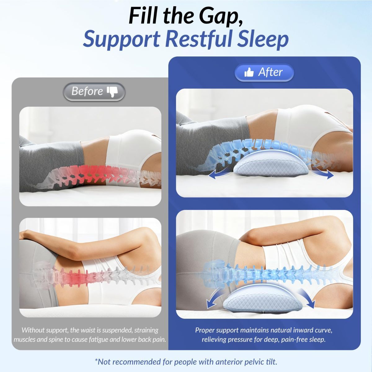 Inflatable Lumbar Support Pillow