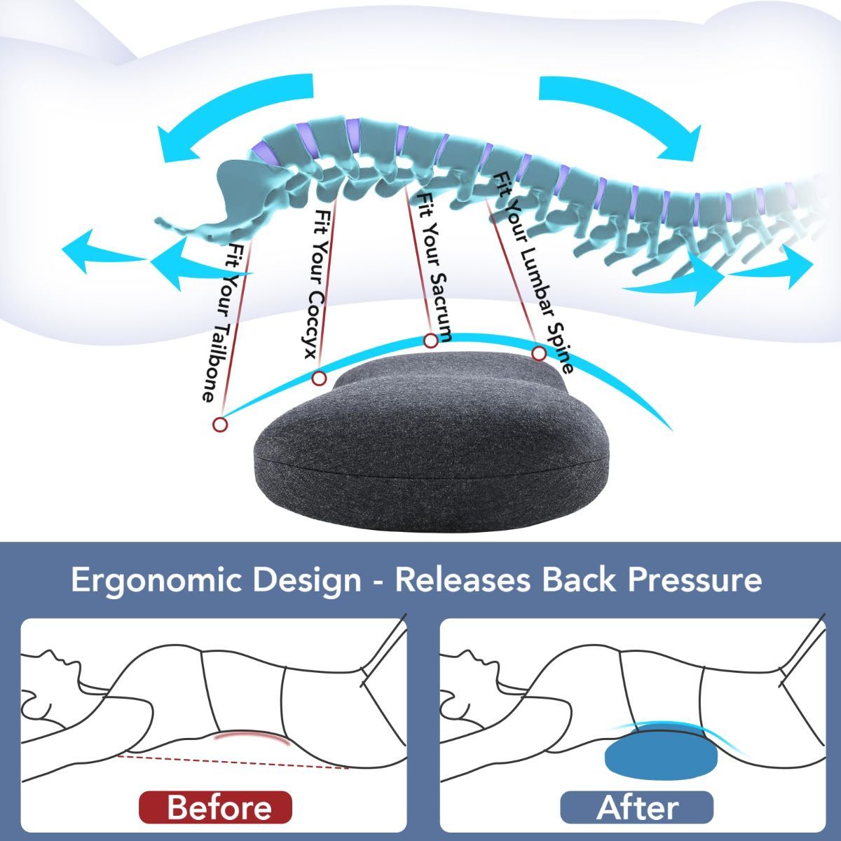 Ergonomic Lumbar Support Pillow